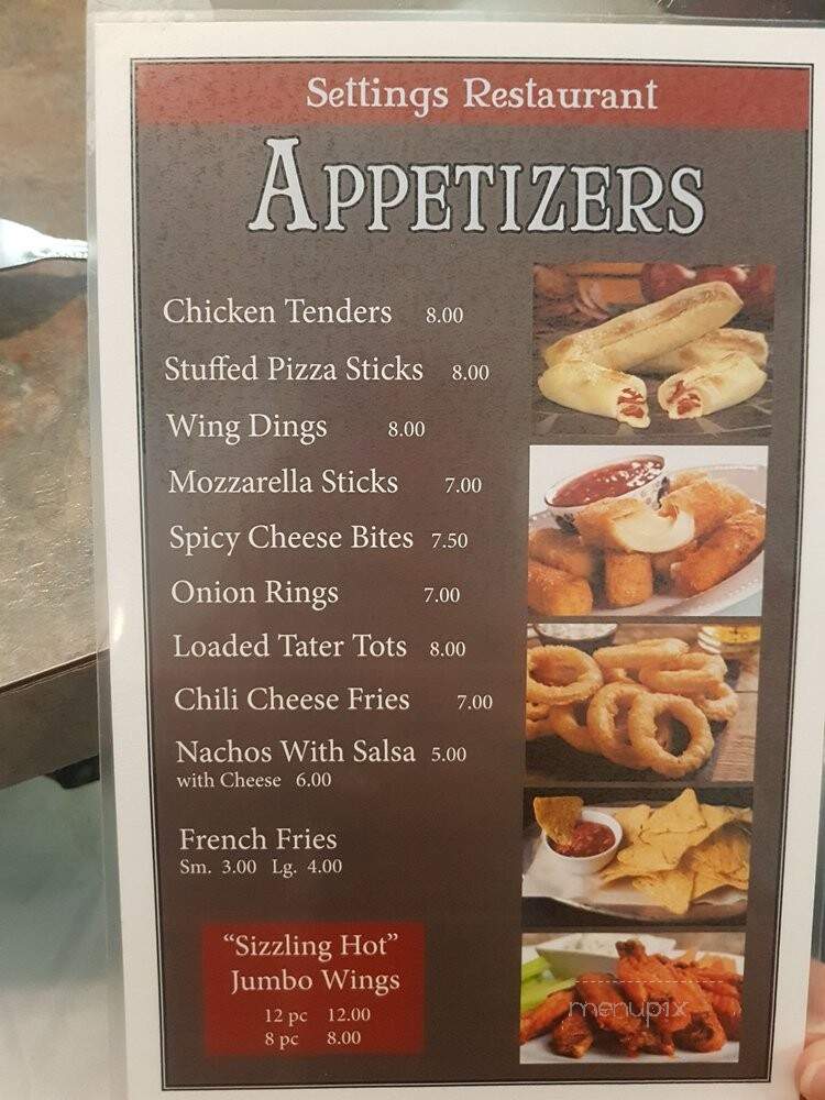 The Settings Restaurant - Traverse City, MI menu_pic