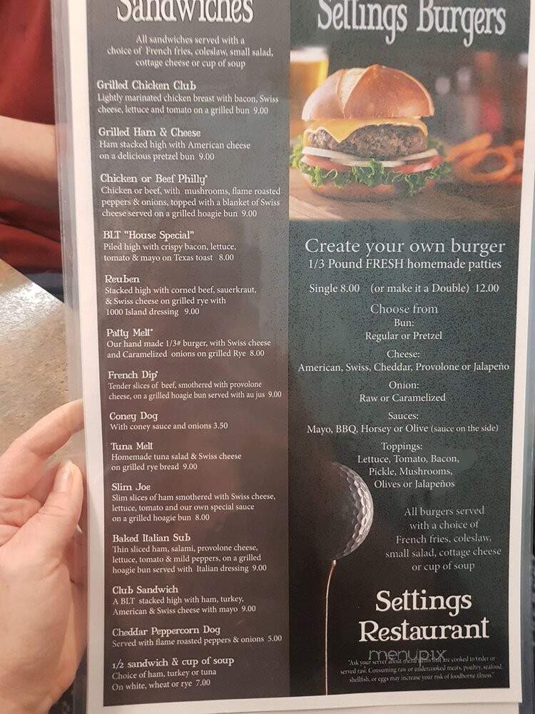 The Settings Restaurant - Traverse City, MI menu_pic