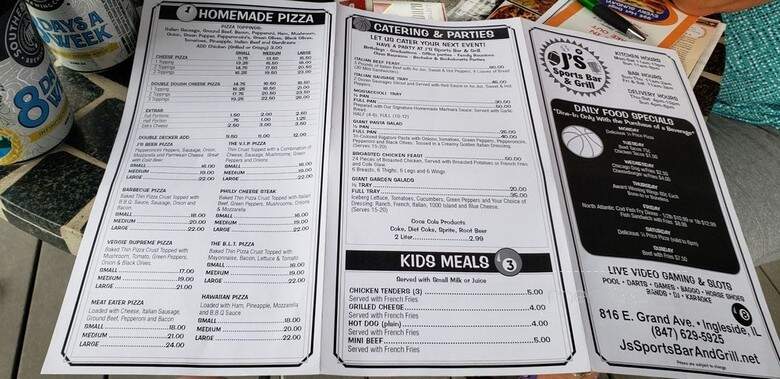 J's Sports Bar & Grill - Ingleside, IL menu_pic
