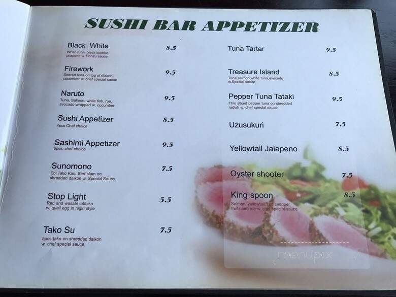 Sushi Tendou - Fulton, MD menu_pic
