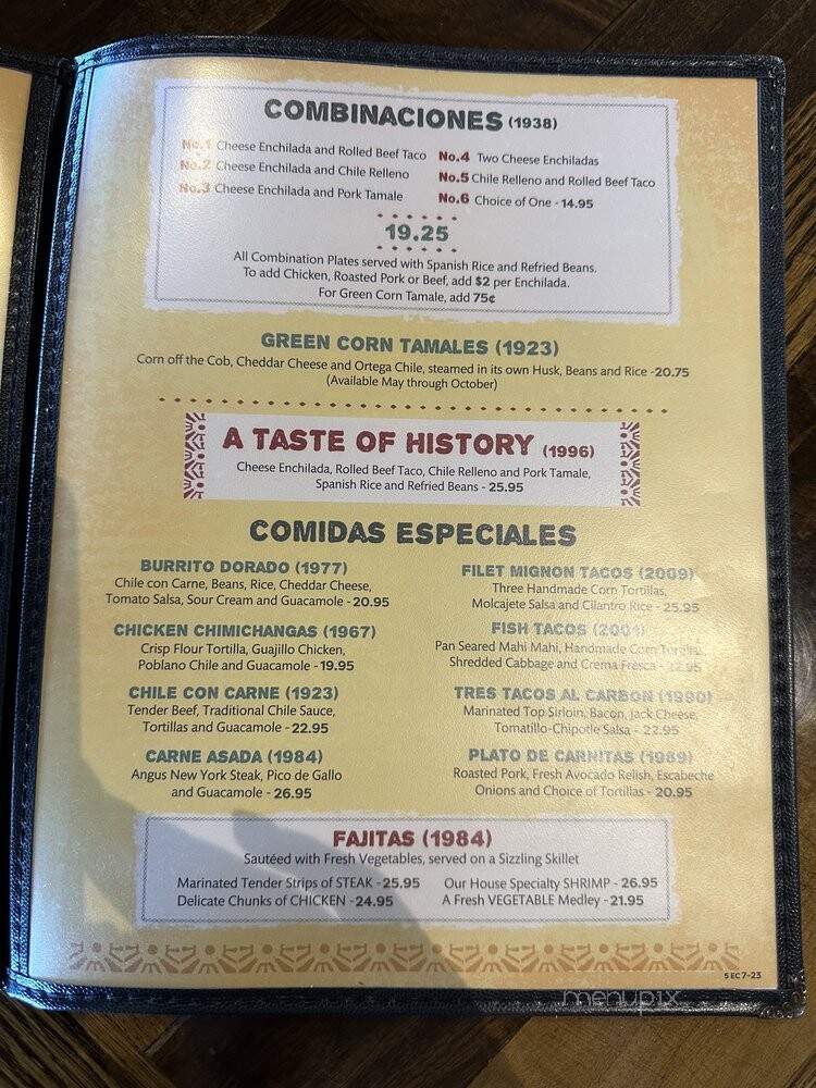 El Cholo Mexican Restaurant - Anaheim, CA menu_pic