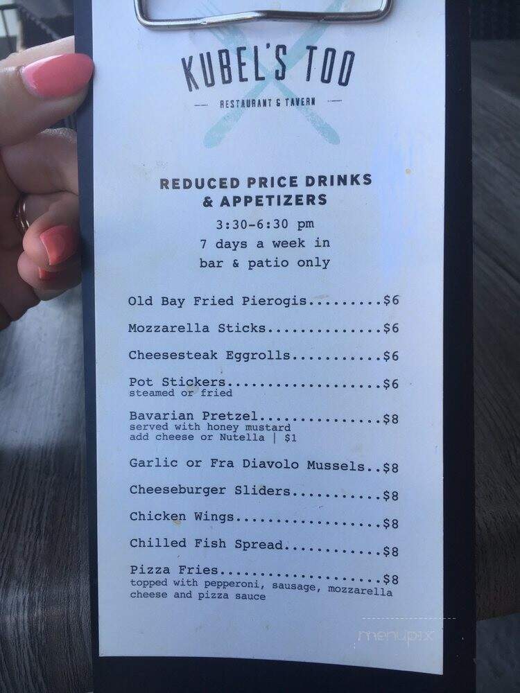 Kubel's Too - Beach Haven, NJ menu_pic