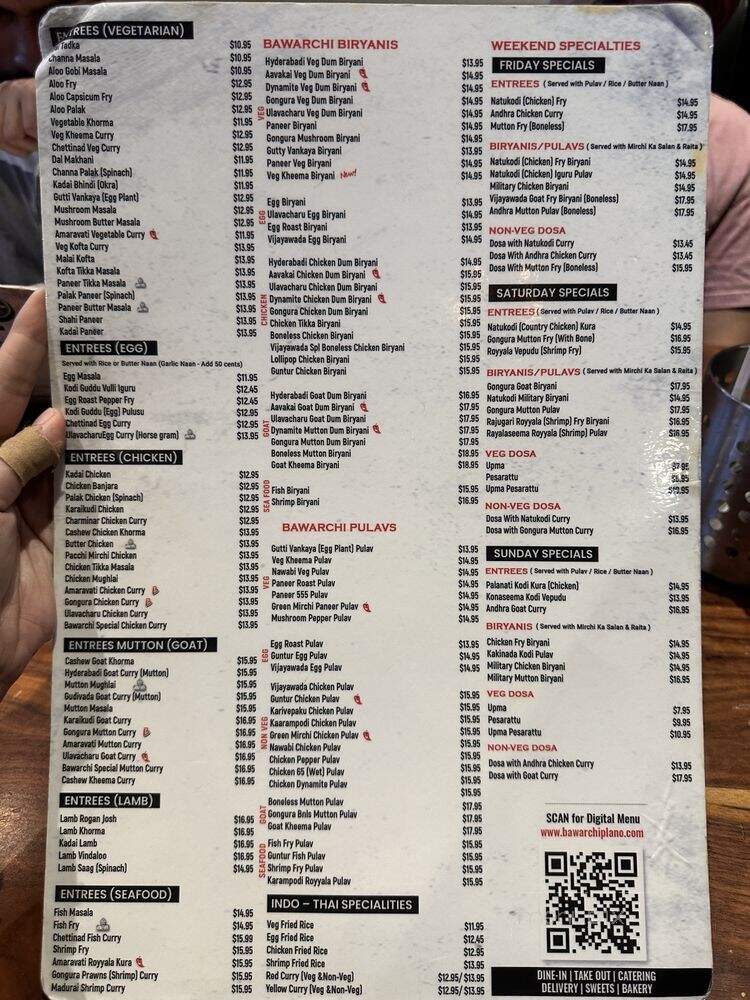 Bawarchi Biryani Point - Plano, TX menu_pic