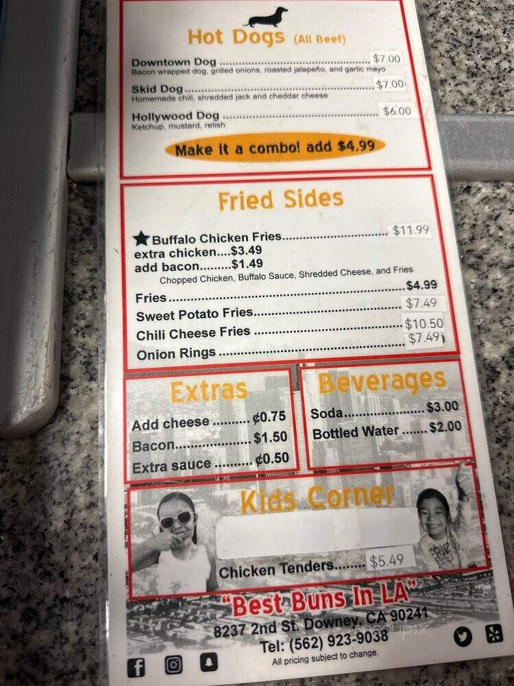 LA Buns - Downey, CA menu_pic