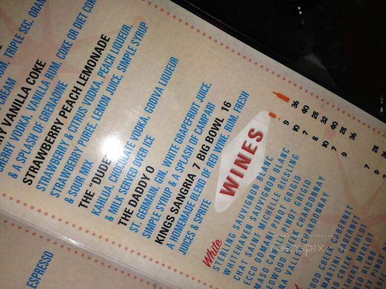 Kings Lanes Lounge and Sports - Orlando, FL menu_pic