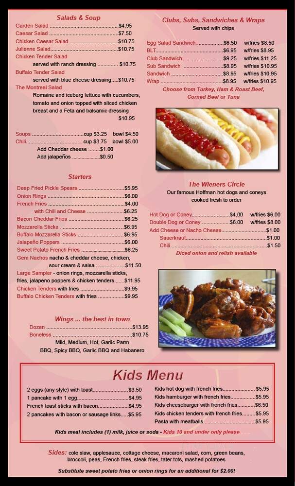 The Gem - Syracuse, NY menu_pic