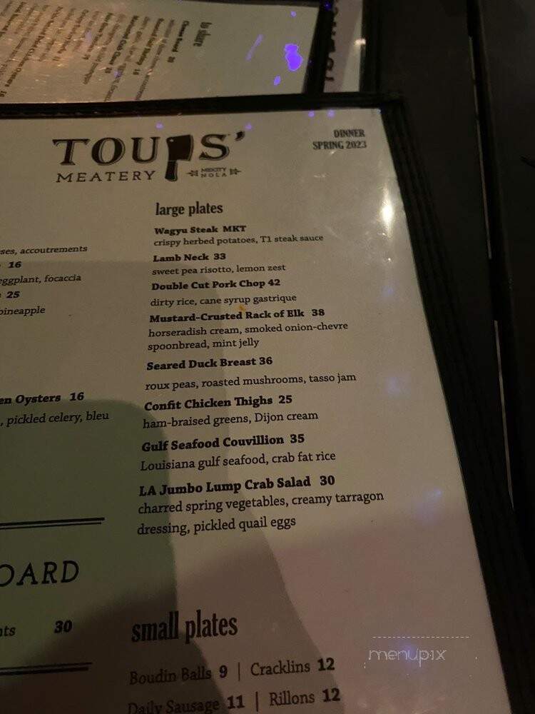 Toups' Meatery - New Orleans, LA menu_pic