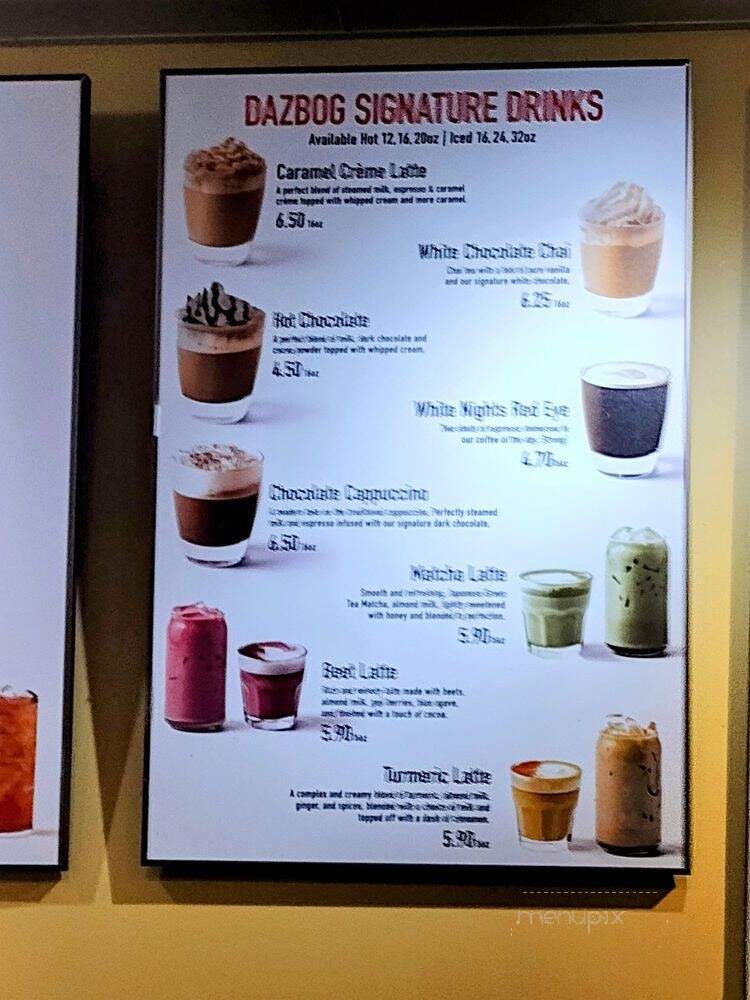 Dazbog Coffee - Denver, CO menu_pic