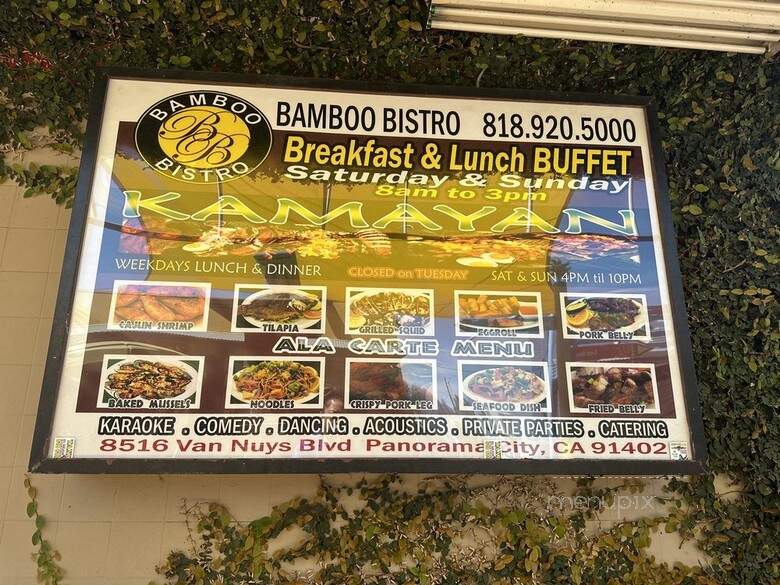 Bamboo Bistro - Panorama City, CA menu_pic