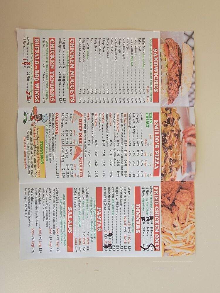 Emilio's Pizza - Burbank, IL menu_pic