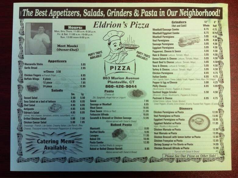 Eldrion's Pizza - Plantsville, CT