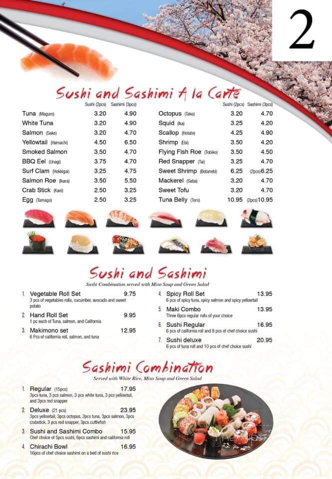 Fuji Hibachi Sushi - Cookeville, TN menu_pic