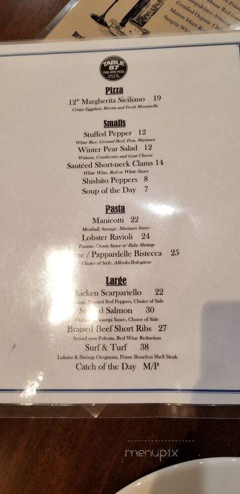 Table 87 - Brooklyn, NY menu_pic
