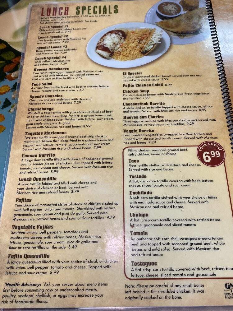 Cancun Mexican Grill - Lansing, MI menu_pic