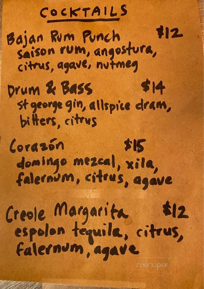 Miss Ollie's - Oakland, CA menu_pic