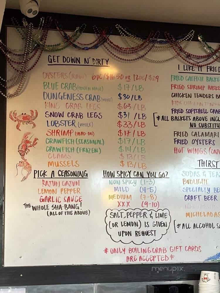 The Boiling Crab - San Diego, CA menu_pic