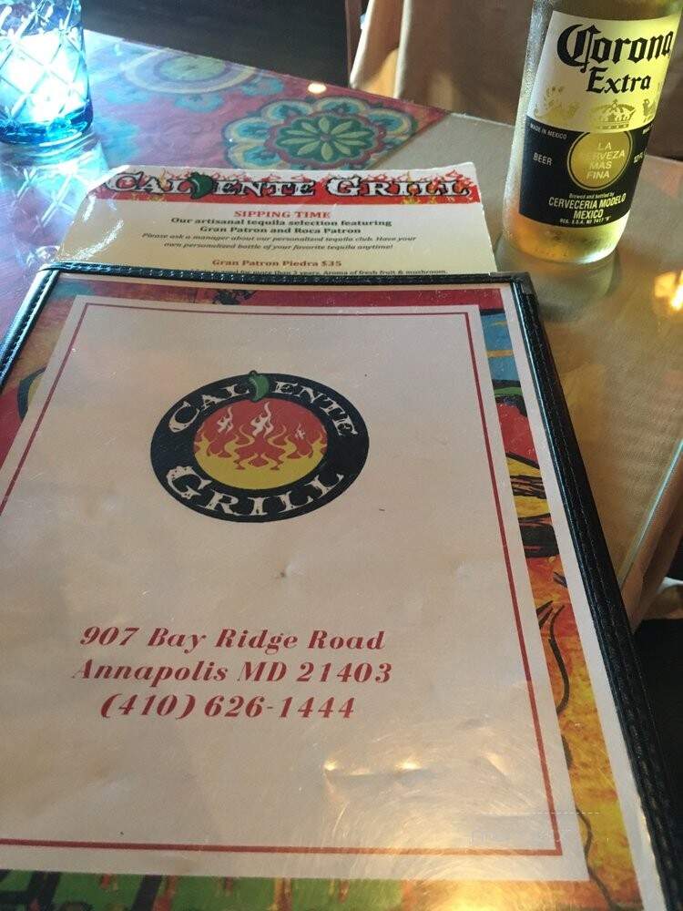 Caliente Grill - Annapolis, MD menu_pic