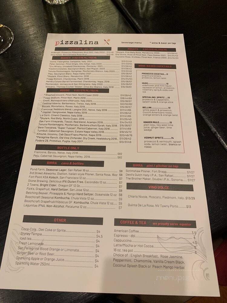 Pizzalina - San Anselmo, CA menu_pic