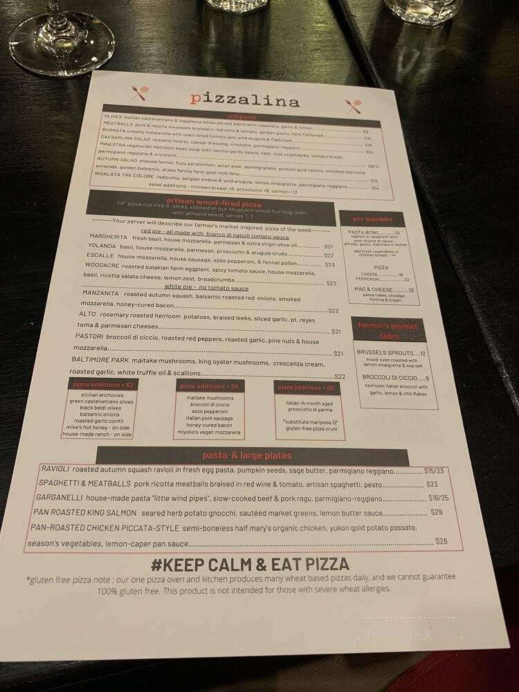 Pizzalina - San Anselmo, CA menu_pic