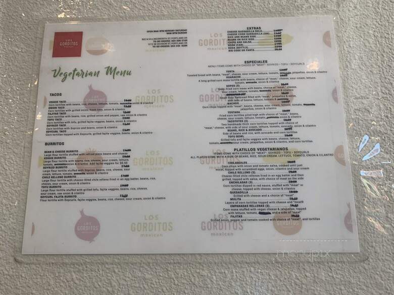 Los Gorditos - Portland, OR menu_pic