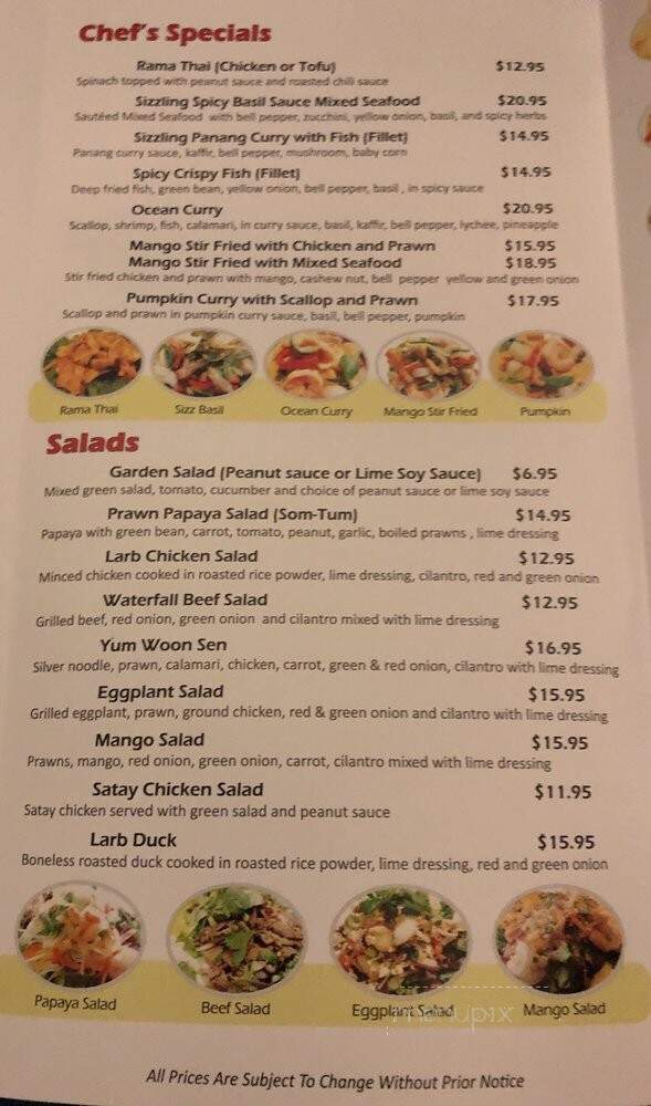 White Elephant Restaurant - Santa Clara, CA menu_pic
