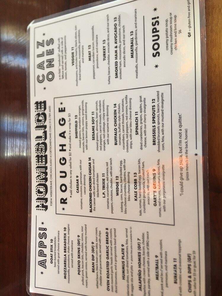 Homeslice - Chicago, IL menu_pic