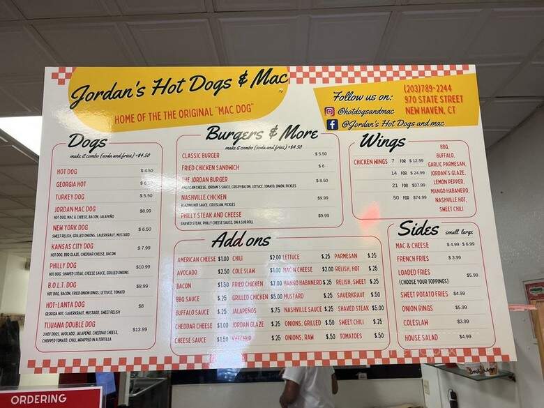 Jordans Hot Dogs & Mac - New Haven, CT menu_pic