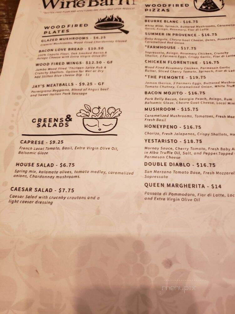 The Wine Barn / Winter Park Pizza - Winter Park, FL menu_pic