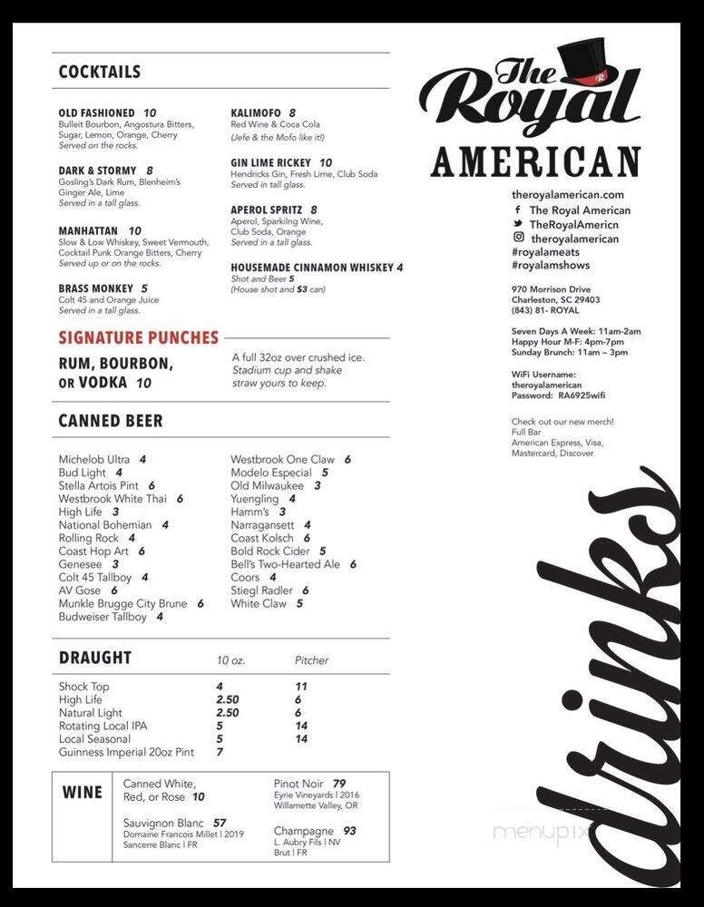 The Royal American - Charleston, SC