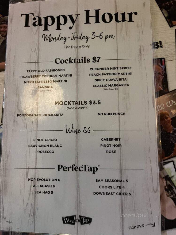 WOOD-N-TAP bar & Grill - Wallingford, CT menu_pic