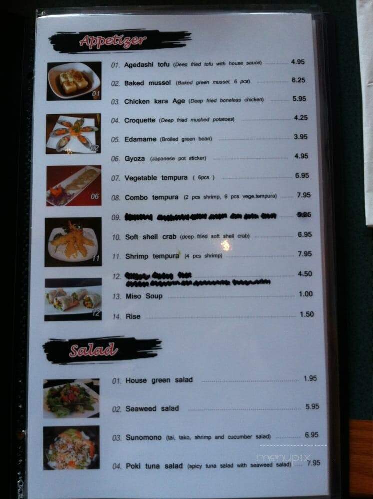Sumo Japanese Restaurant - Albany, CA menu_pic