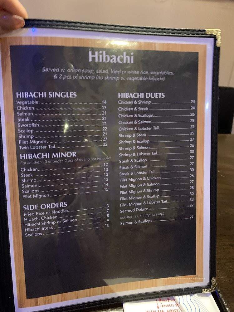 Sogo Japanese Steak House - Webster, NY menu_pic
