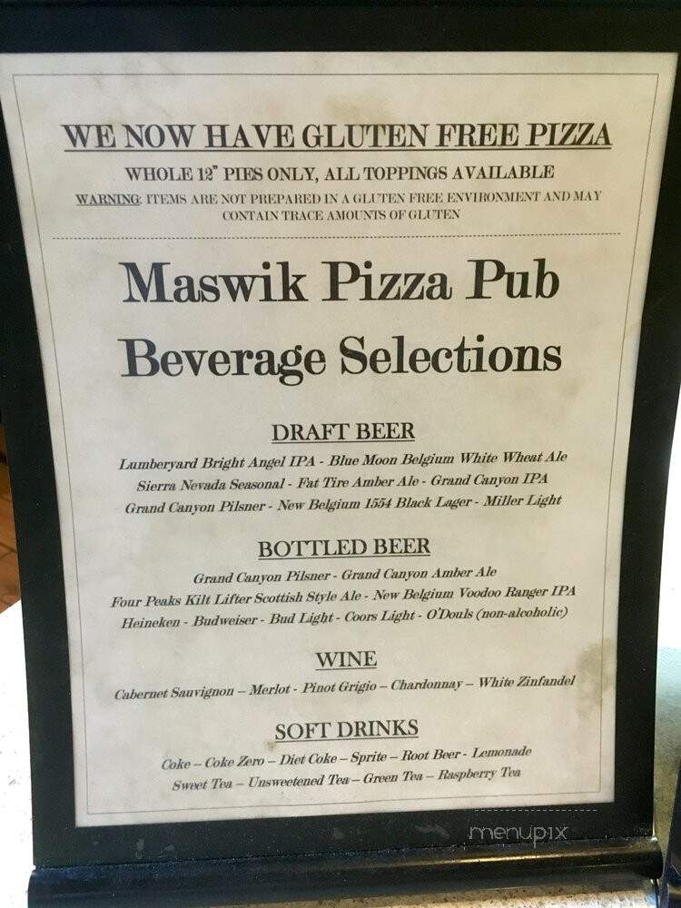Maswik Cafeteria - Grand Canyon, AZ menu_pic