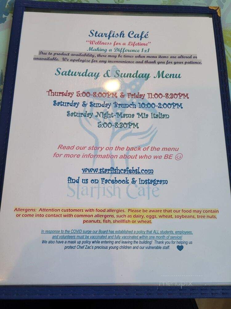 The Cafe - INFINITY Science Center - Bay Saint Louis, MS menu_pic
