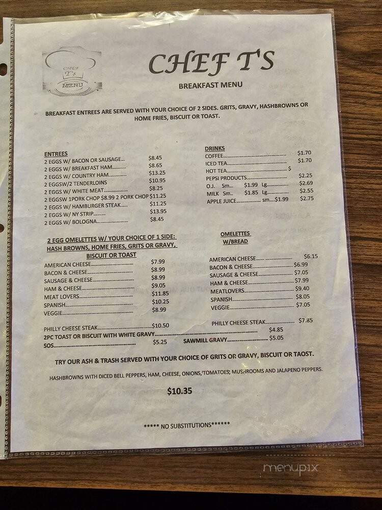 Chef T's - Ragland, AL menu_pic