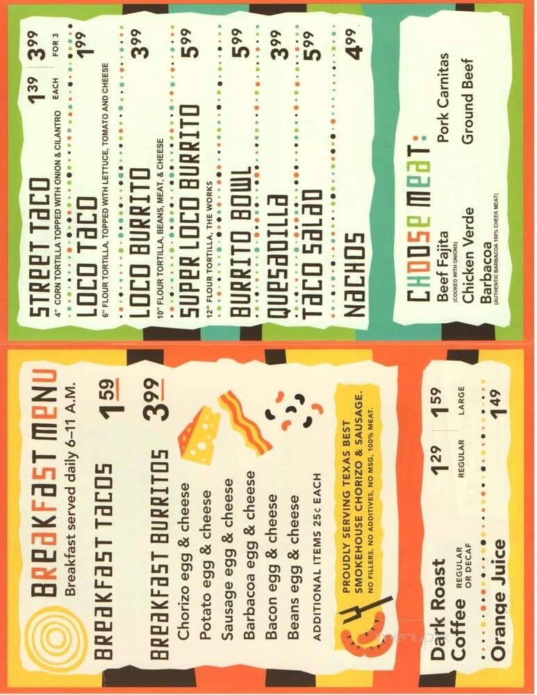 Go Loco - Arlington, TX menu_pic