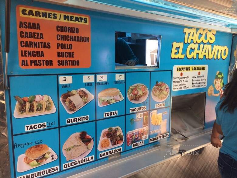 El Chavito Taco Truck - Huntington Beach, CA menu_pic