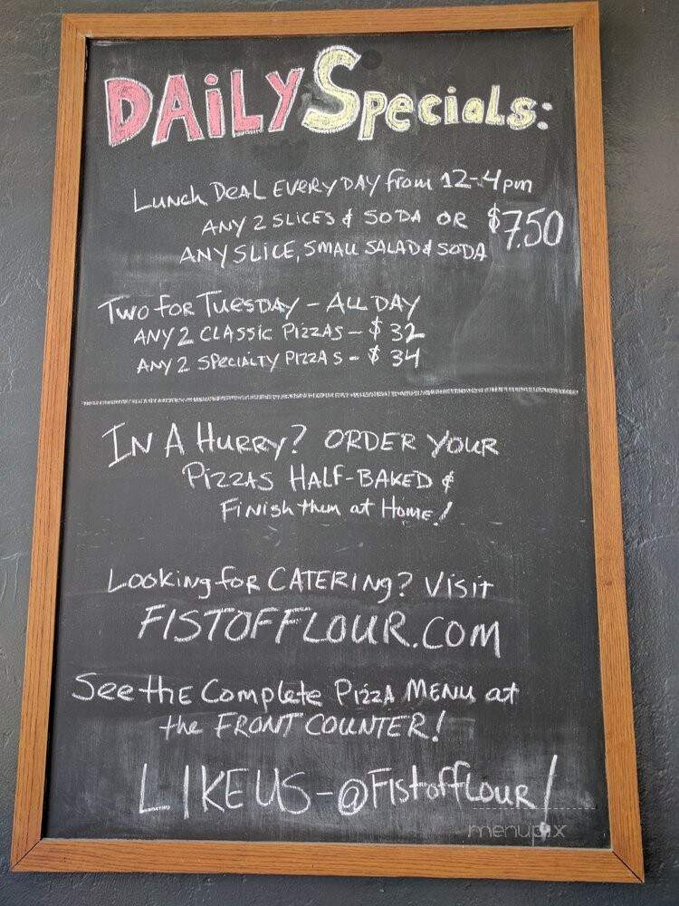 Fist of Flour Pizza Company - Oakland, CA menu_pic