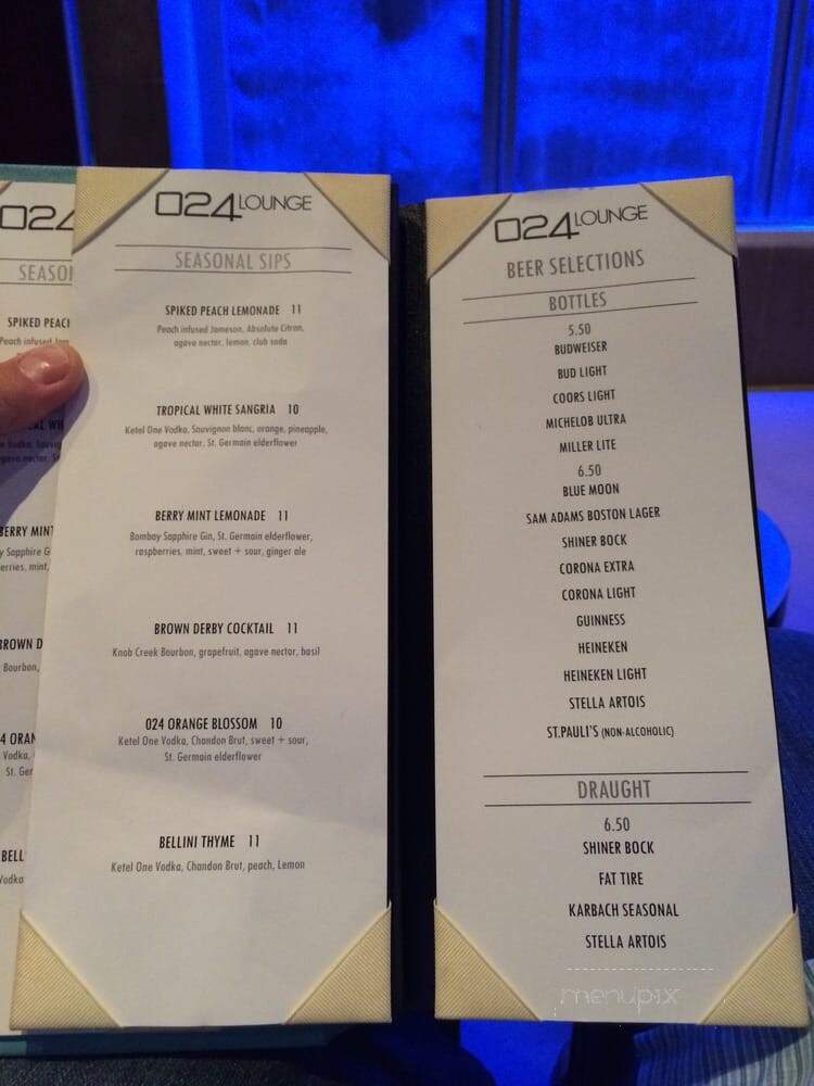 024 Lounge - Houston, TX menu_pic