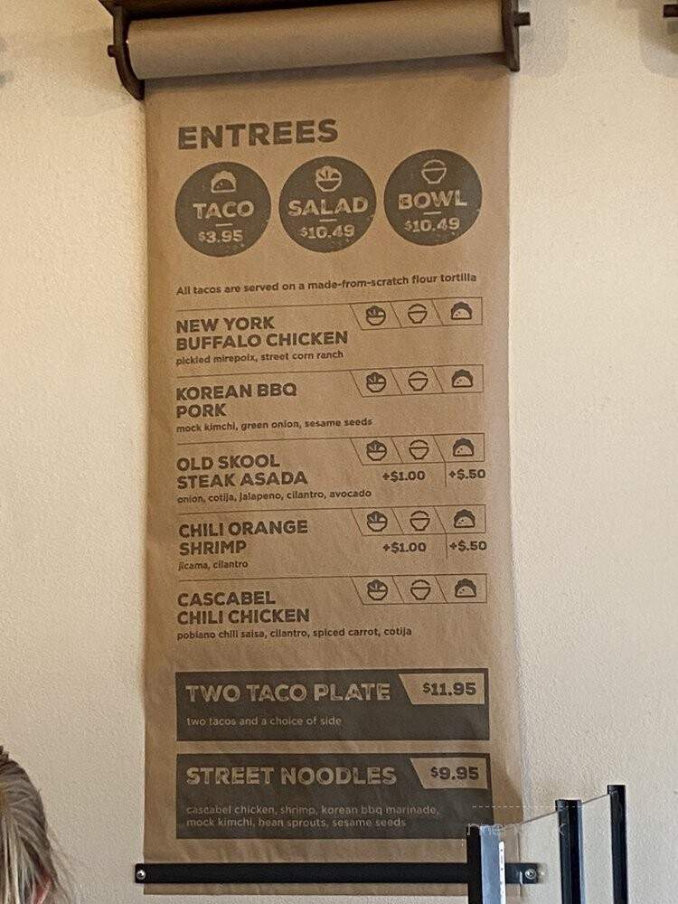 180 Street Tacos & Chopped Salads - Provo, UT menu_pic