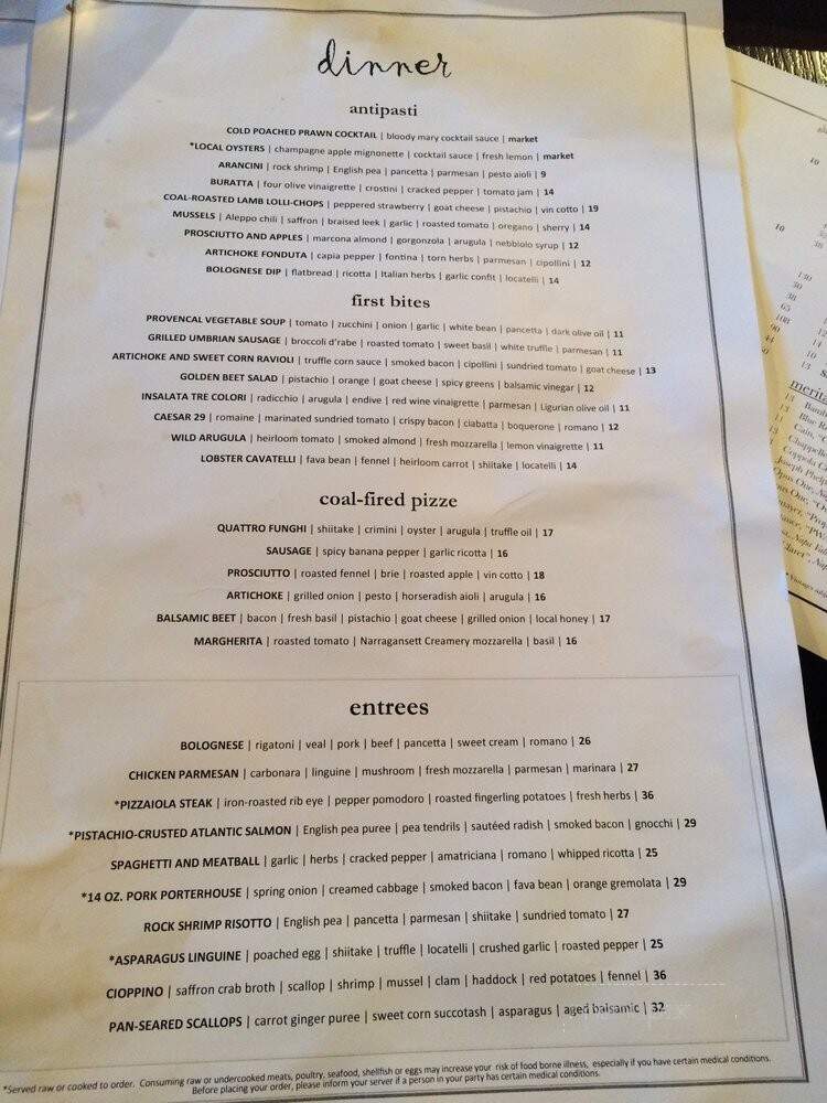 29 Sudbury - Sudbury, MA menu_pic
