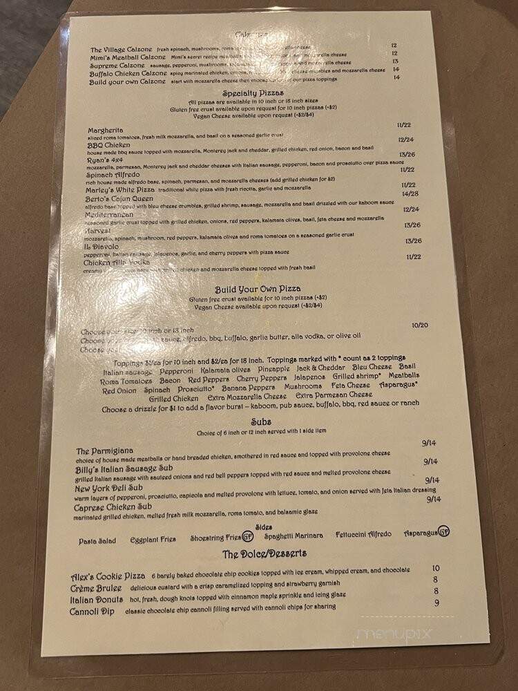 Afton Pub & Pizza - Concord, NC menu_pic