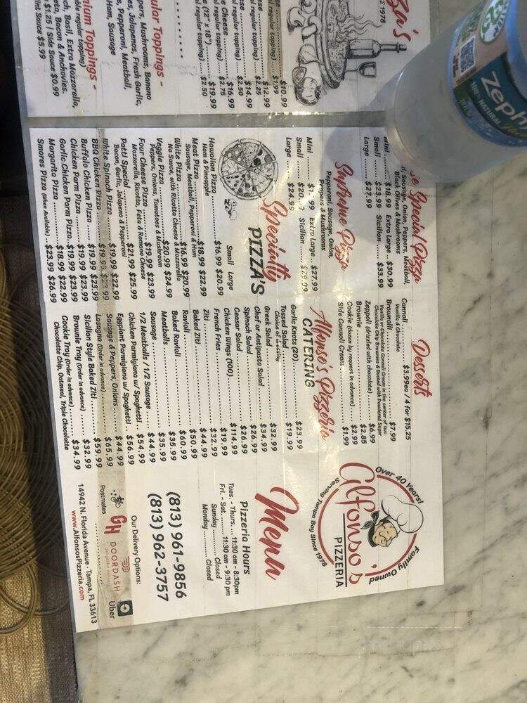 Alfonsos Pizzeria - Tampa, FL