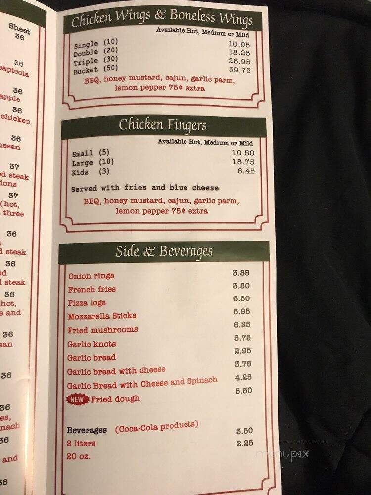 Allentown Pizza - Buffalo, NY menu_pic