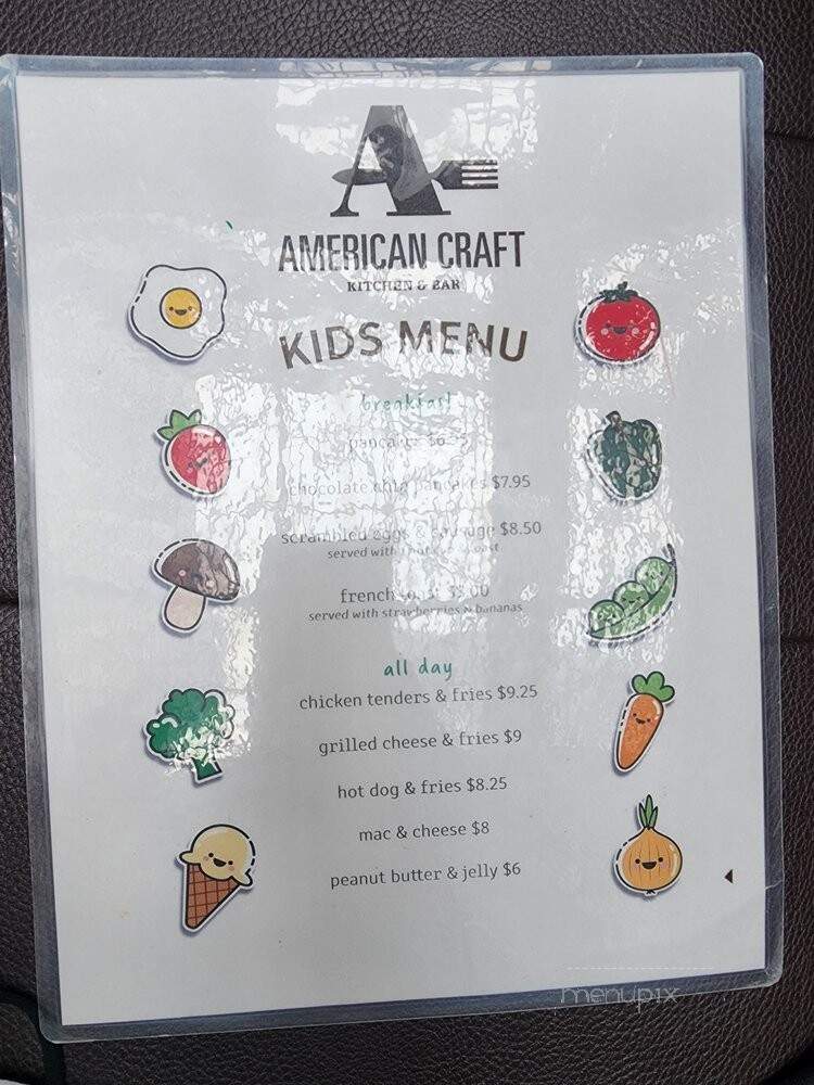 American Craft Kitchen & Bar - Chicago, IL menu_pic