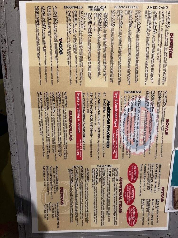 America's Taco Shop - Scottsdale, AZ menu_pic