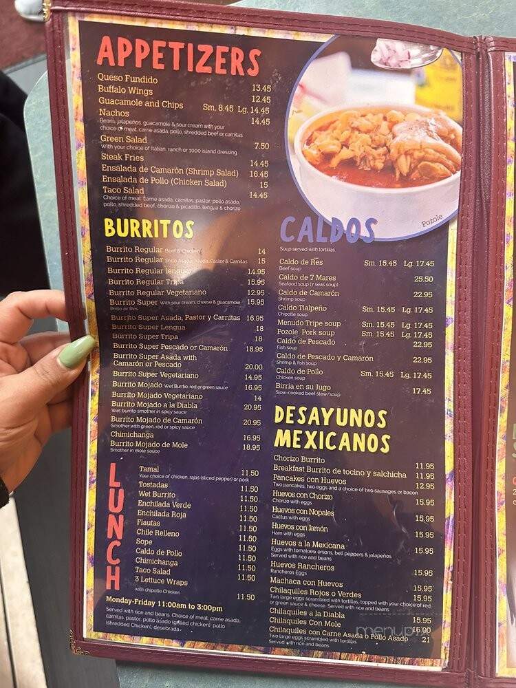 Ana Rosa's - San Leandro, CA menu_pic