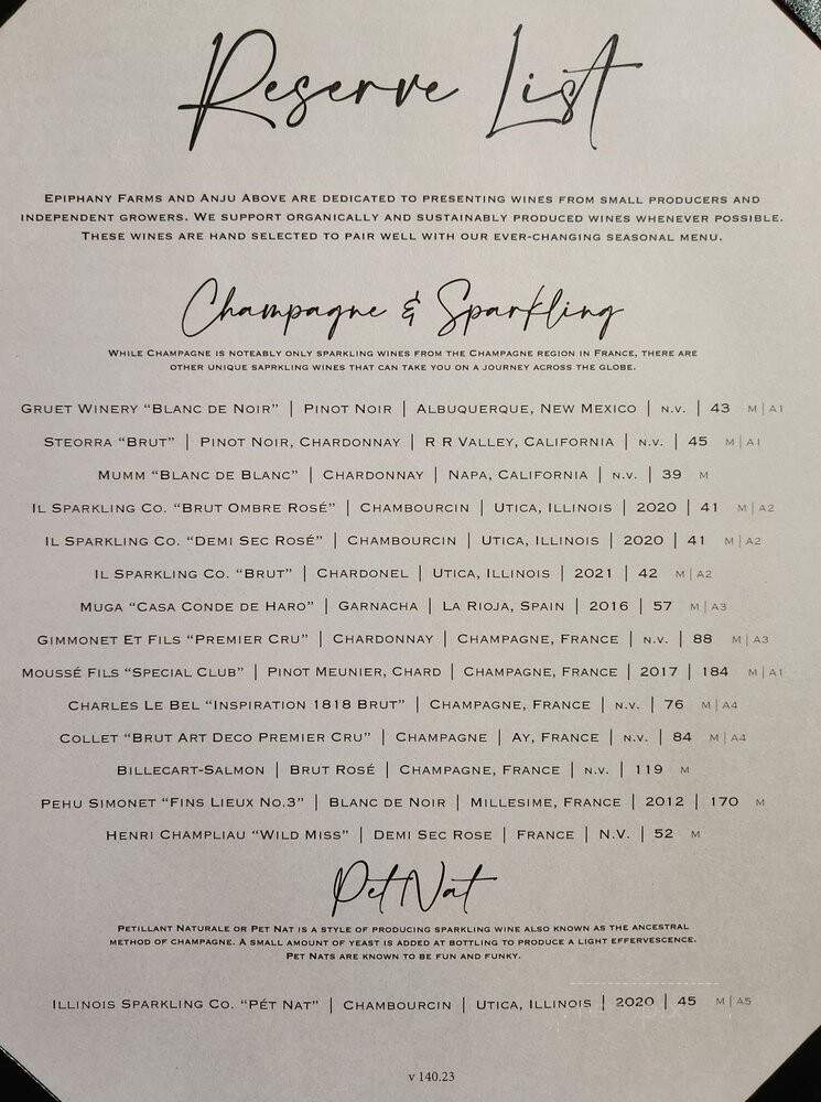Anju Above - Bloomington, IL menu_pic