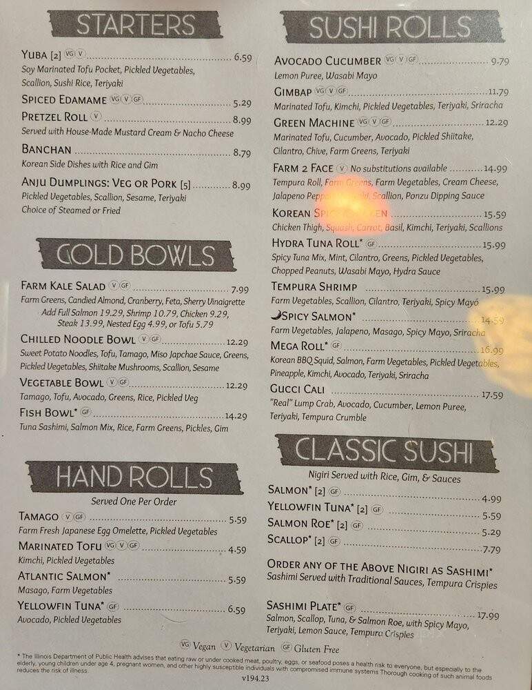 Anju Above - Bloomington, IL menu_pic