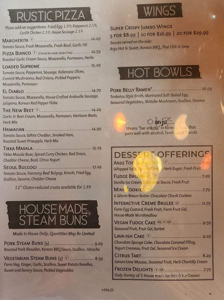 Anju Above - Bloomington, IL menu_pic